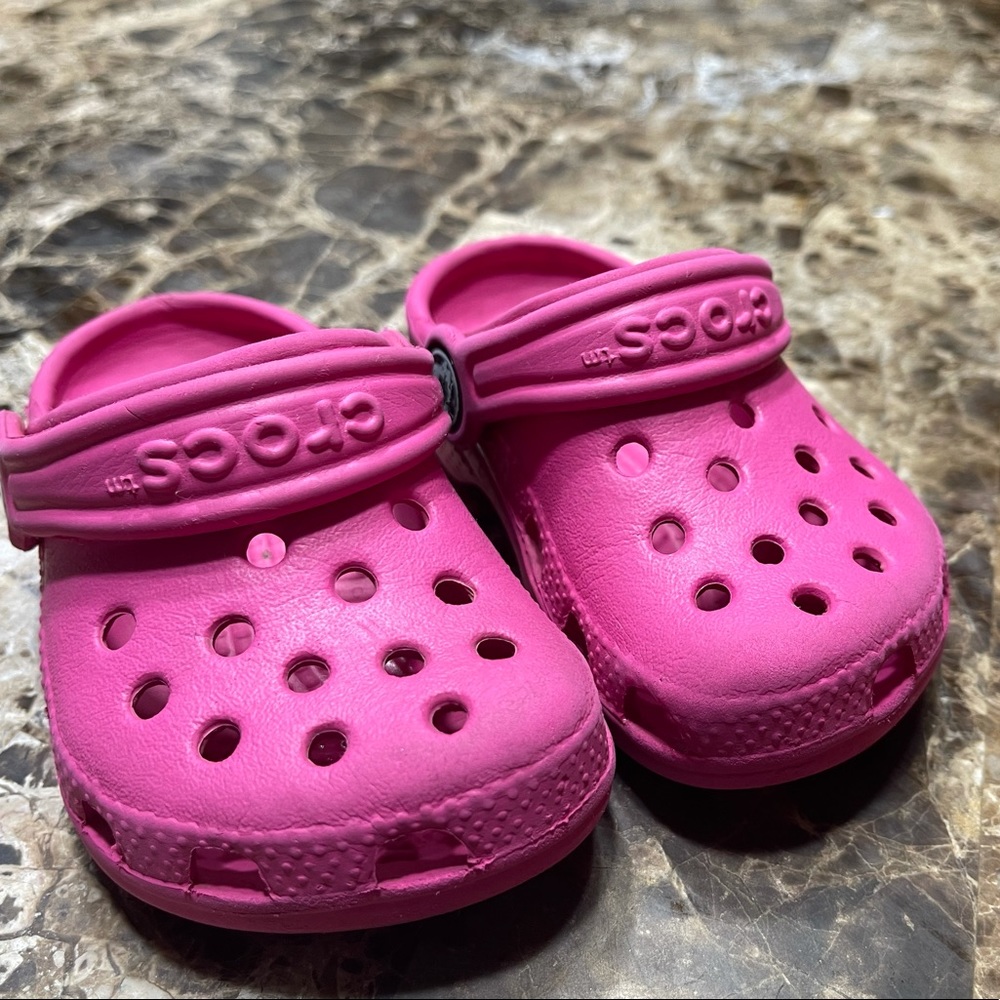 Crocs pink shoes size 5K
